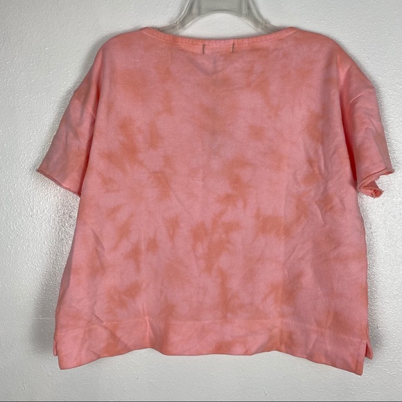 ⚠️SOLD⚠️ ALEX MILL Boatneck Fleece Top Pink Tie Dye Pink S - Picture 7 of 9